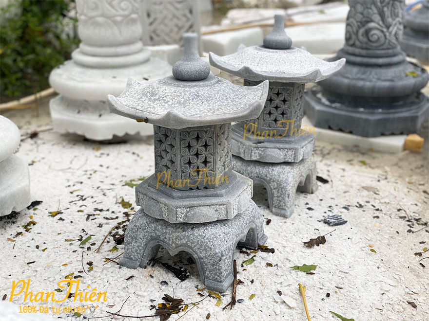 Đèn Đá Sân Vườn Cẩm Thạch Đen (DEN-47)