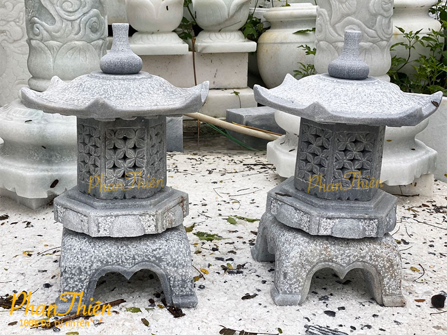 Đèn Đá Sân Vườn Cẩm Thạch Đen (DEN-47)