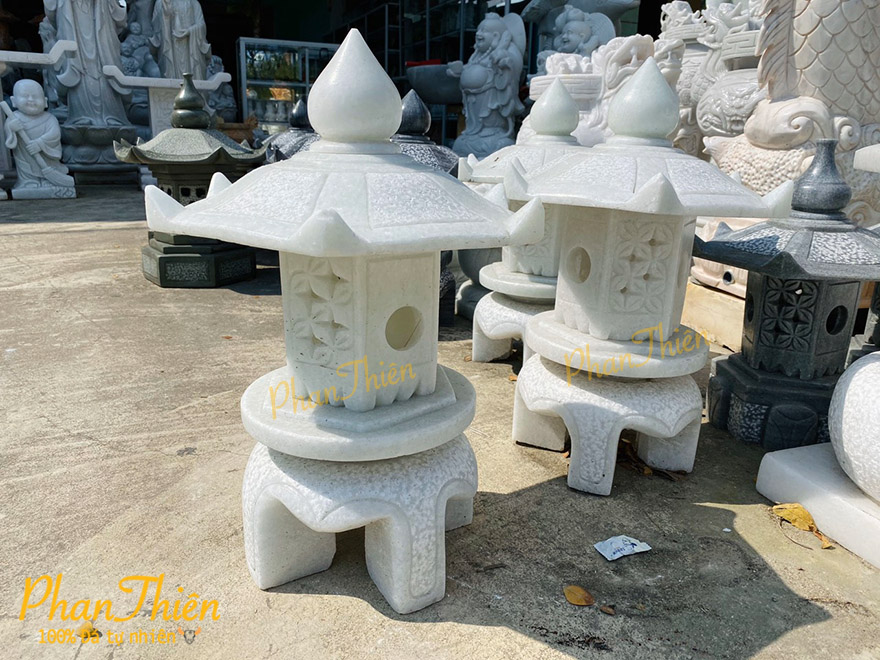 Đèn Đá Sân Vườn Cẩm Thạch Xanh Nhạt (DEN-20)