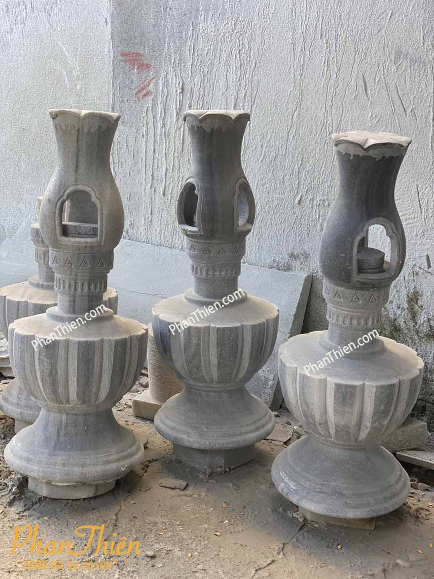 Đèn Dầu bằng Đá Cẩm Thạch Xám (DEN-62)