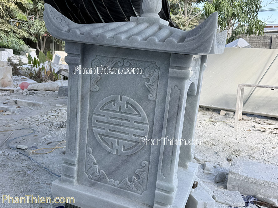 Khóm thờ bằng đá tự nhiên nguyên khối, lắp ghép 1m - KHOM-01