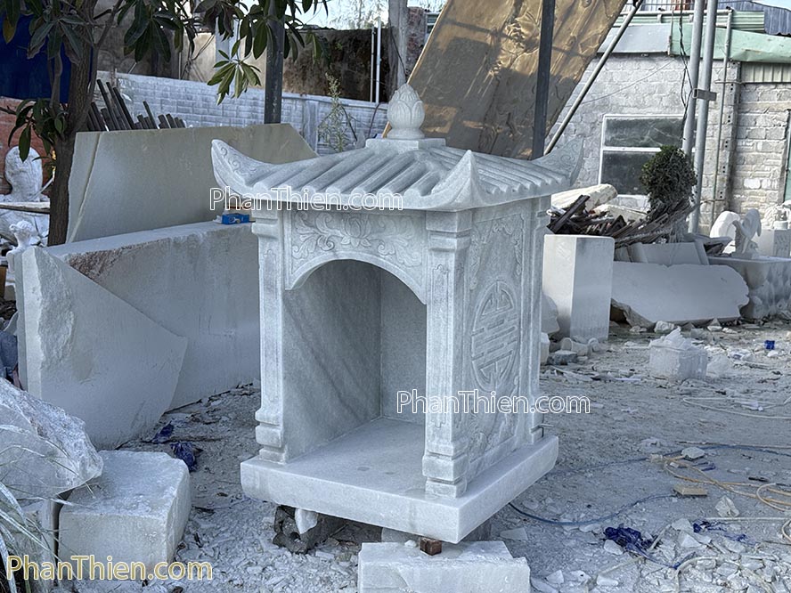 Khóm thờ bằng đá tự nhiên nguyên khối, lắp ghép 1m - KHOM-01