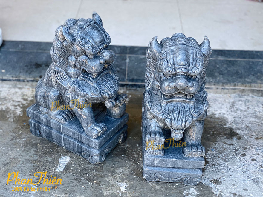 Kỳ Lân bằng Đá Cẩm Thạch Đen (KL-06)