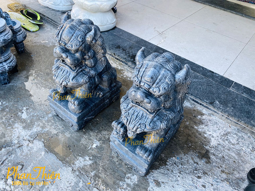 Kỳ Lân bằng Đá Cẩm Thạch Đen (KL-06)