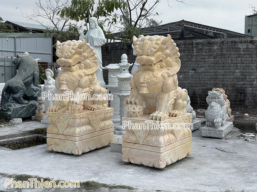 Tượng Kỳ Lân bằng đá Cà rốt tự nhiên - KL-80