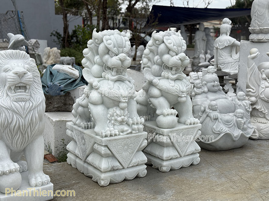 Tượng Kỳ Lân Phong thuỷ bằng đá tự nhiên 1,25m - KL-84B