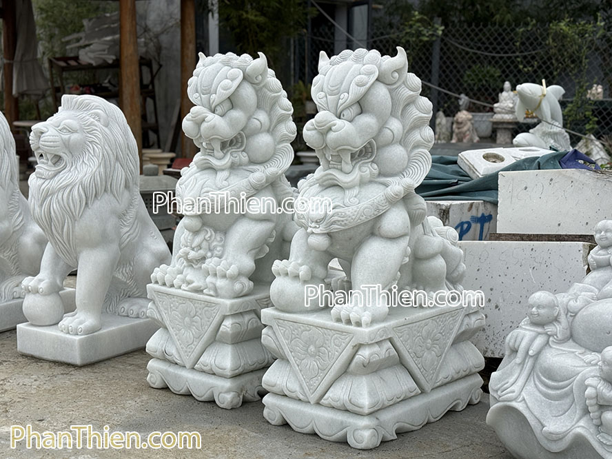 Tượng Kỳ Lân Phong thuỷ bằng đá tự nhiên 1,25m - KL-84B