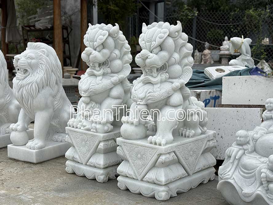 Tượng Kỳ Lân Phong thuỷ bằng đá tự nhiên 1,25m - KL-84B