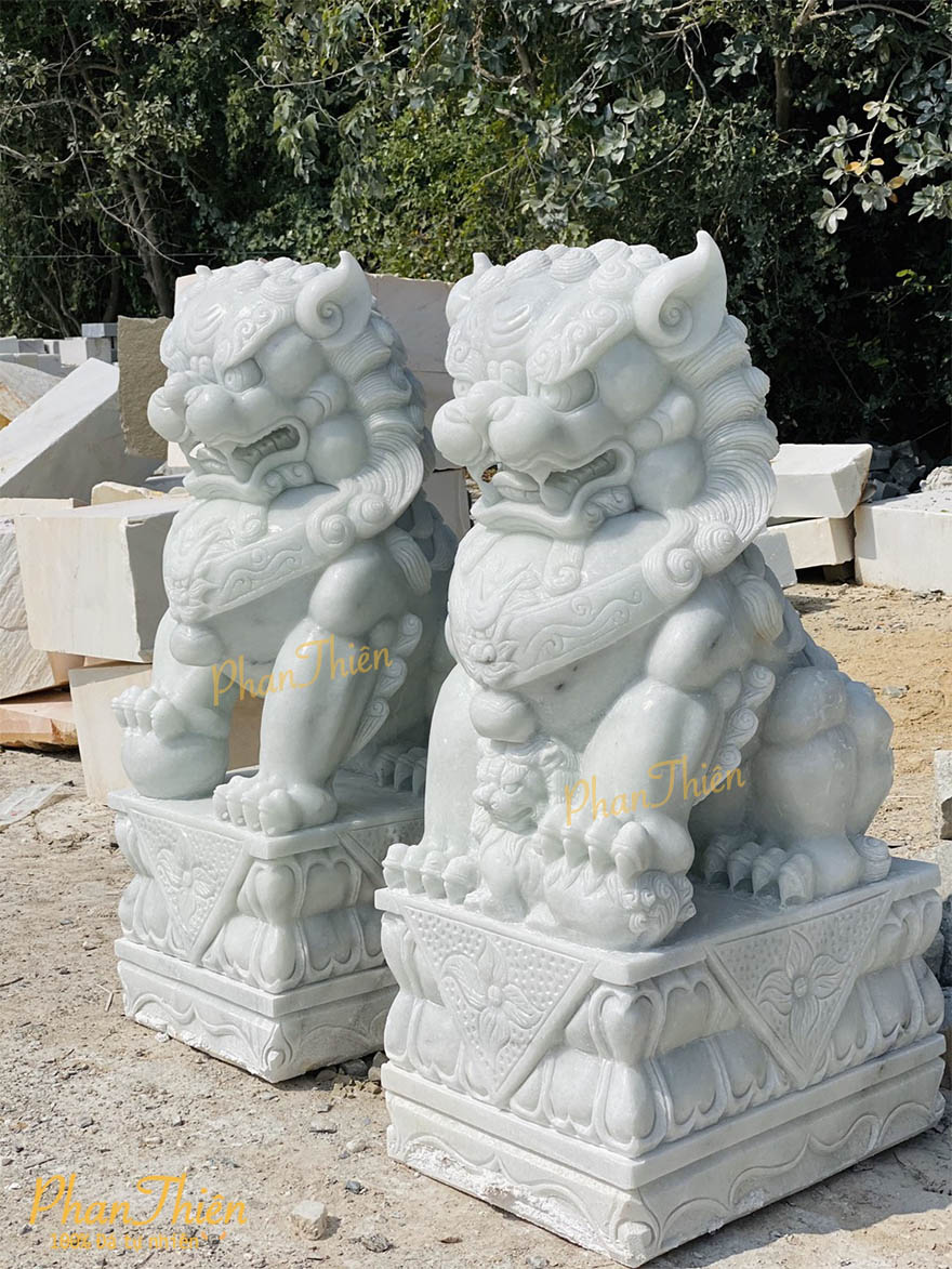 Kỳ Lân Đá Trắng Trong Xanh (KL-10)