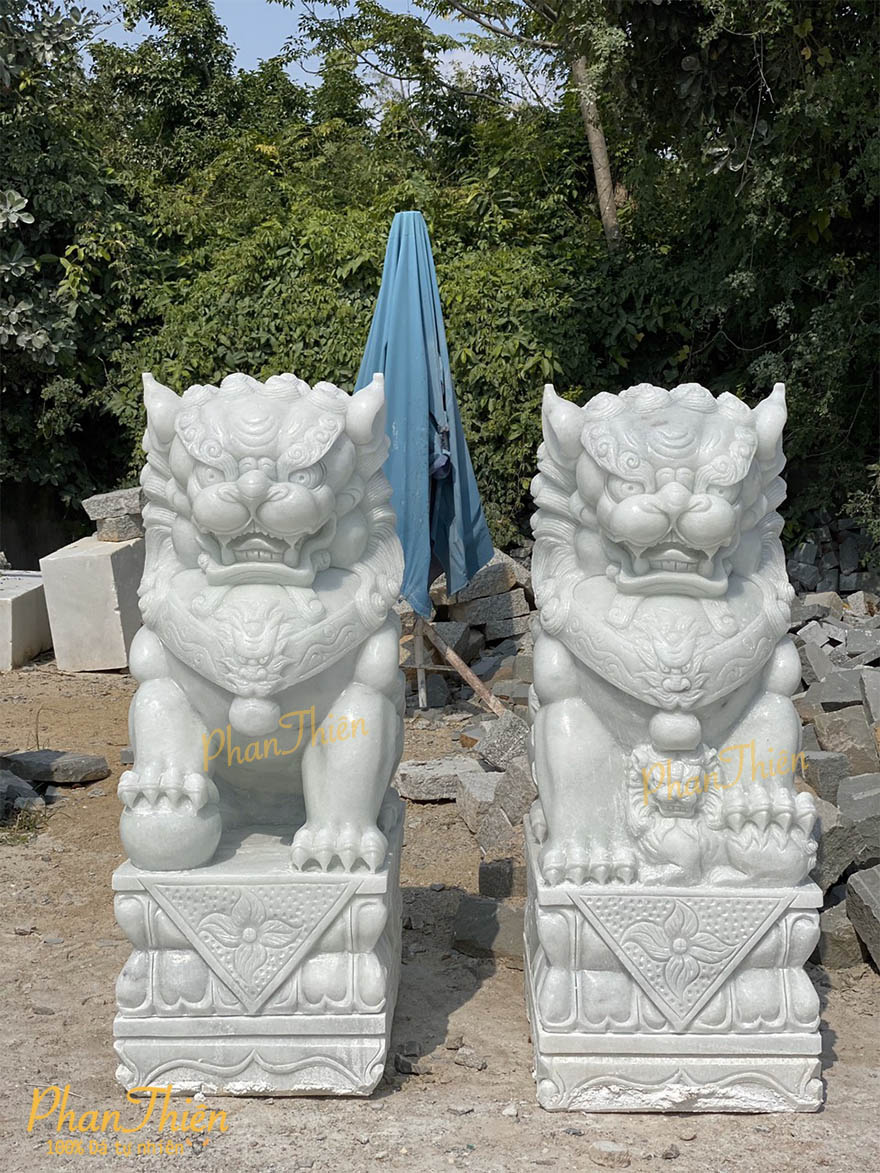 Kỳ Lân Đá Trắng Trong Xanh (KL-10)