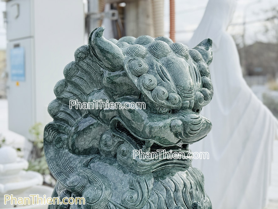 Tượng Kỳ Lân bằng đá xanh Ấn Độ - KL-79