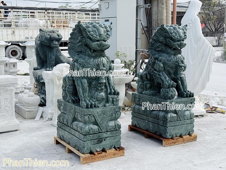 Tượng Kỳ Lân bằng đá xanh Ấn Độ - KL-79