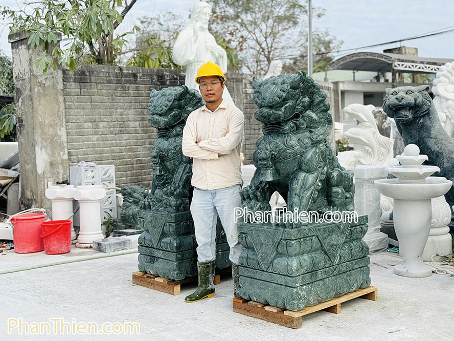 Tượng Kỳ Lân bằng đá xanh Ấn Độ - KL-79