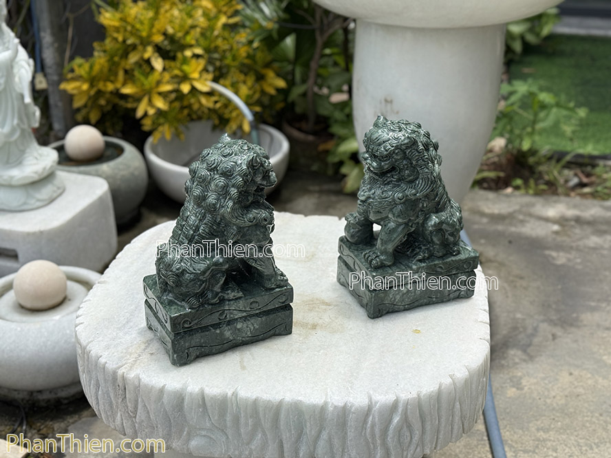 Tượng Kỳ Lân đá xanh Ấn Độ 25cm - KL-85