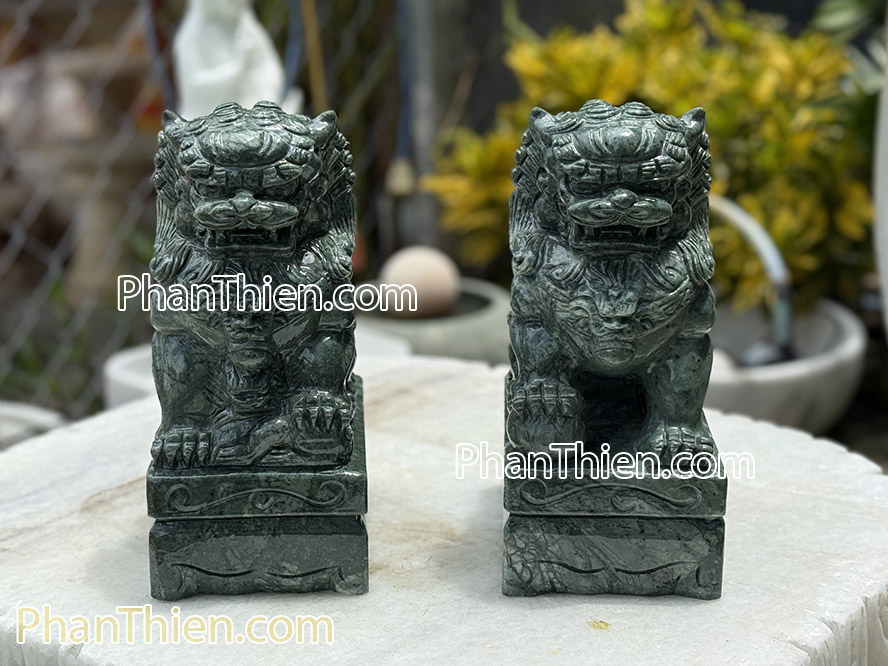 Tượng Kỳ Lân đá xanh Ấn Độ 25cm - KL-85