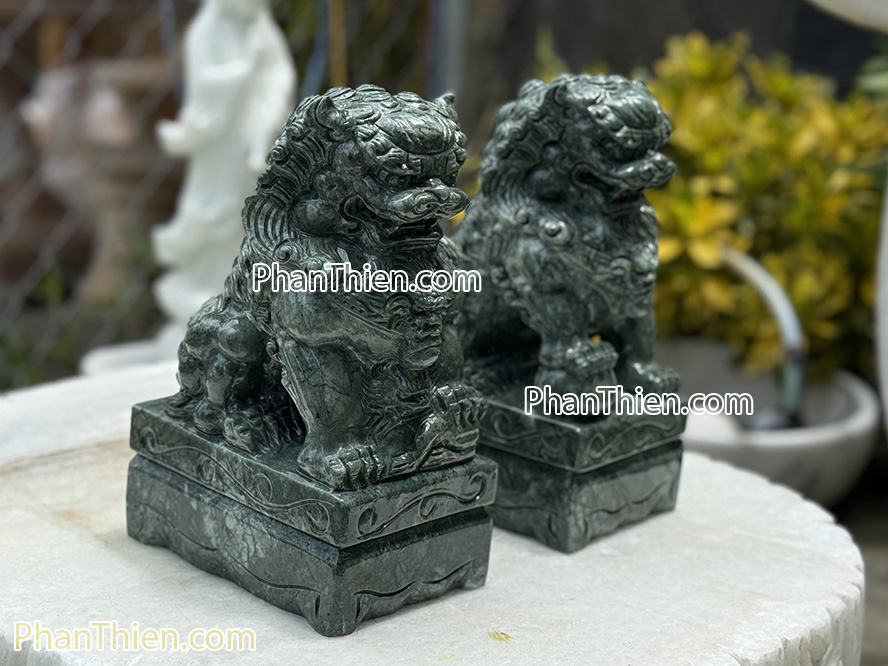 Tượng Kỳ Lân đá xanh Ấn Độ 25cm - KL-85