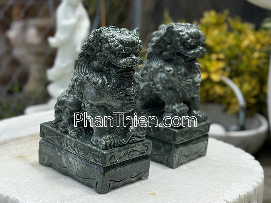 Tượng Kỳ Lân đá xanh Ấn Độ 25cm - KL-85