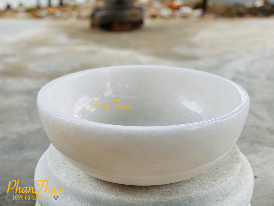 Lavabo Đá Cẩm Thạch Trắng (L-14)