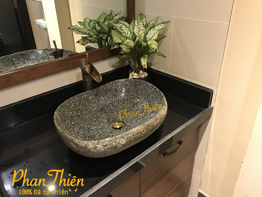 Lavabo bằng Đá Cuội Tự Nhiên (L08)