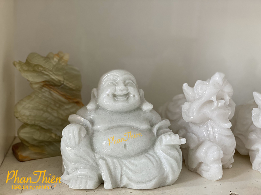 Tượng Phật Di Lặc bằng đá Cẩm Thạch Xanh (DL-03)