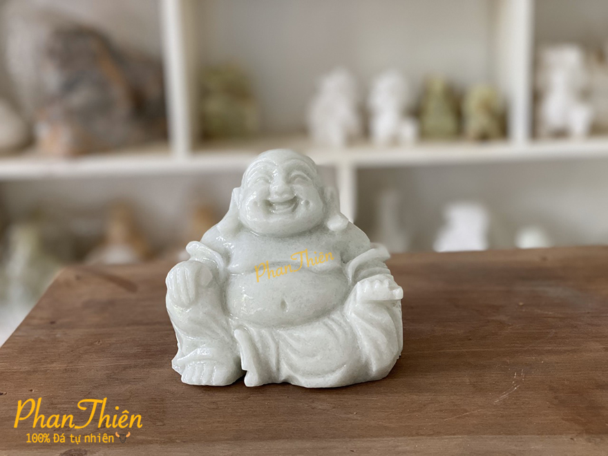 Tượng Phật Di Lặc bằng đá Cẩm Thạch Xanh (DL-03)