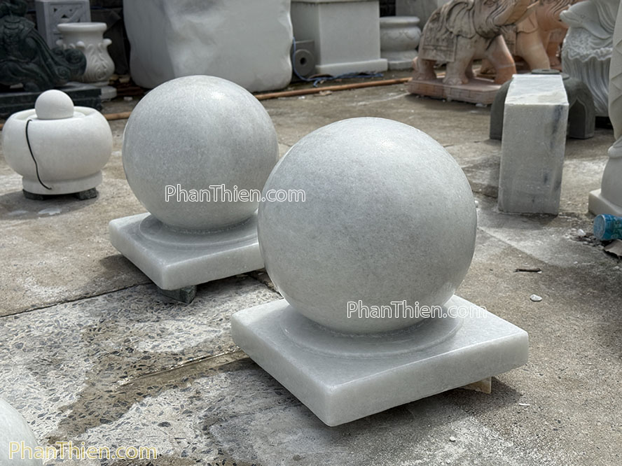 Quả cầu bằng đá tự nhiên 40cm - QCD-19