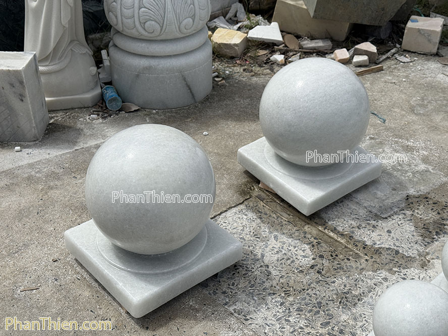 Quả cầu bằng đá tự nhiên 40cm - QCD-19