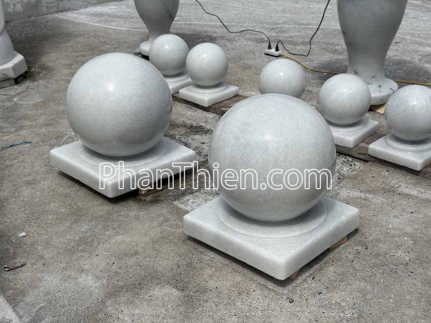 Quả cầu bằng đá tự nhiên 40cm - QCD-19