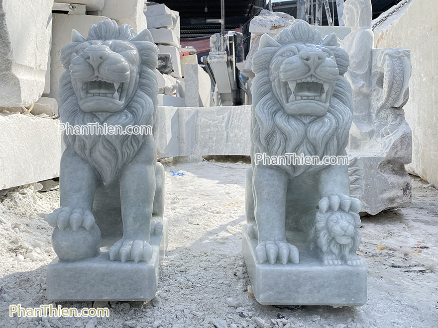 Tượng Sư tư bằng đá tự nhiên (ST-49)
