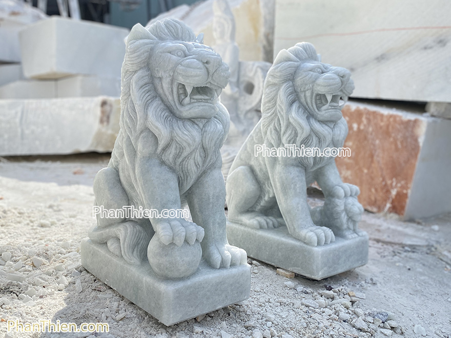Tượng Sư tư bằng đá tự nhiên (ST-49)