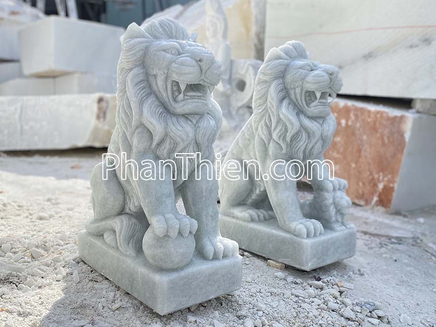 Tượng Sư tư bằng đá tự nhiên (ST-49)