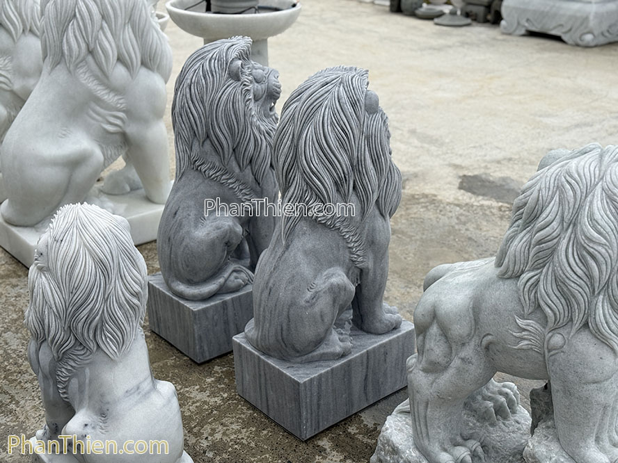 Tượng Sư Tử đá xám tự nhiên - ST-59