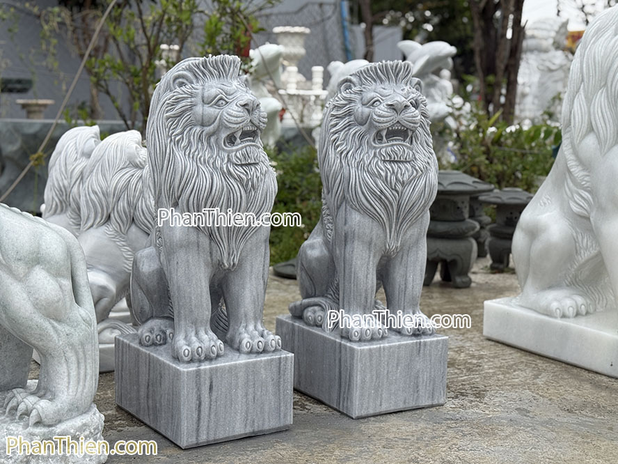 Tượng Sư Tử đá xám tự nhiên - ST-59