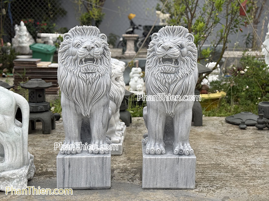 Tượng Sư Tử đá xám tự nhiên - ST-59
