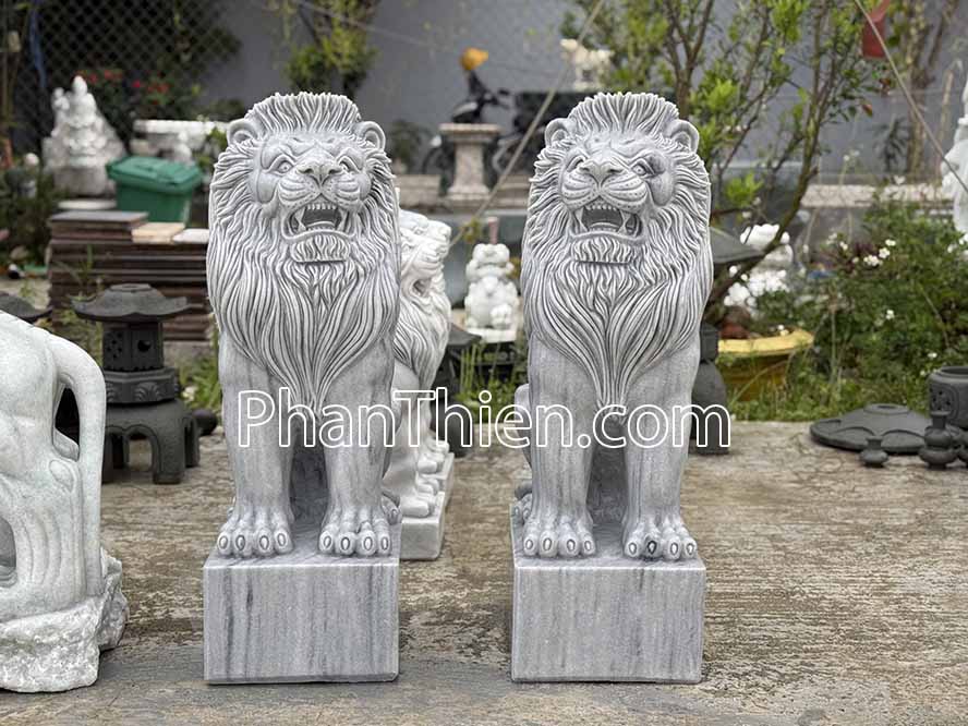 Tượng Sư Tử đá xám tự nhiên - ST-59