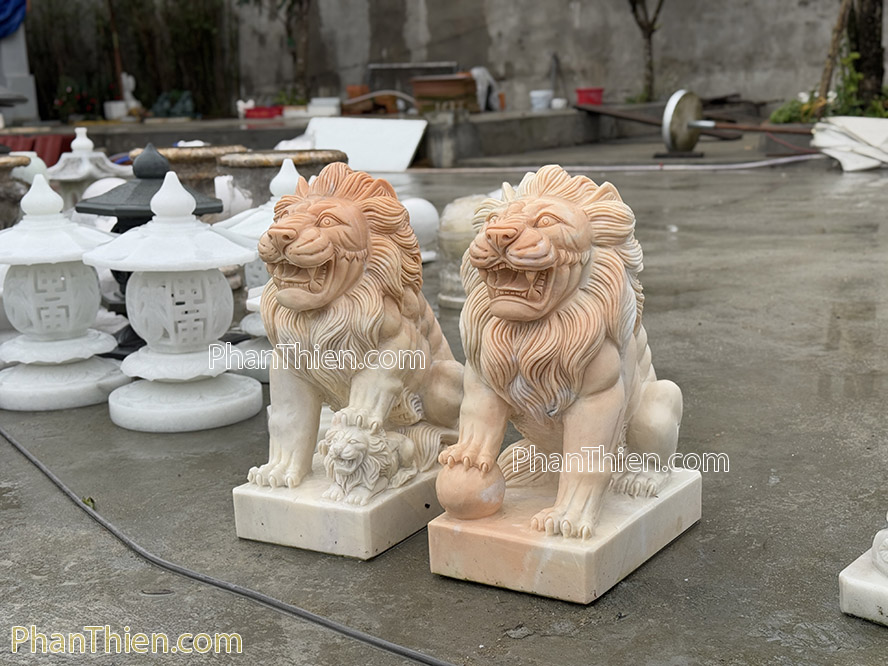 Tượng Sư tử đá cà rốt 50cm - ST-64