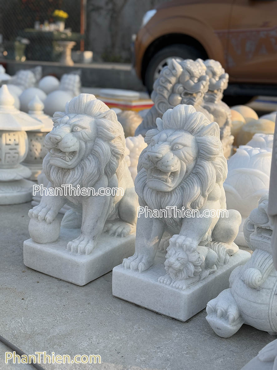Tượng Sư tử đá để cổng 50cm - ST - 65