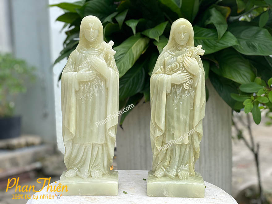Tượng Bà Thánh TêRêSa Đá Ngọc Xanh (Teresa-02)