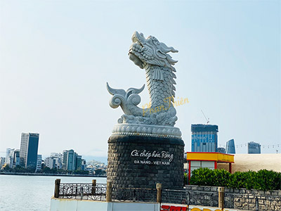 Tượng Cá Chép Hoá Rồng Đá Cẩm Thạch Trắng (CA-02)