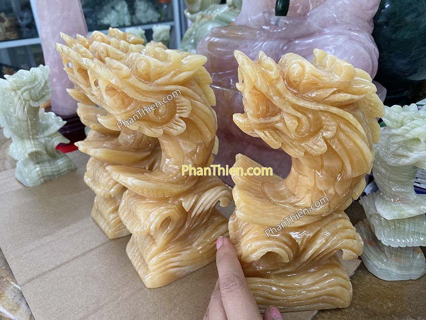 Tượng Cá Chép Hoá Rồng Phong thuỷ bằng đá