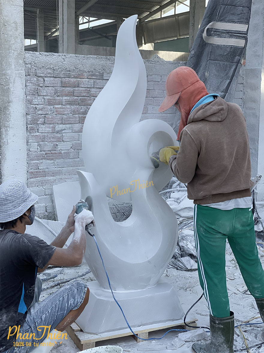 Tượng Đá Nghệ Thuật Đá Cẩm Thạch Trắng (NT-19)