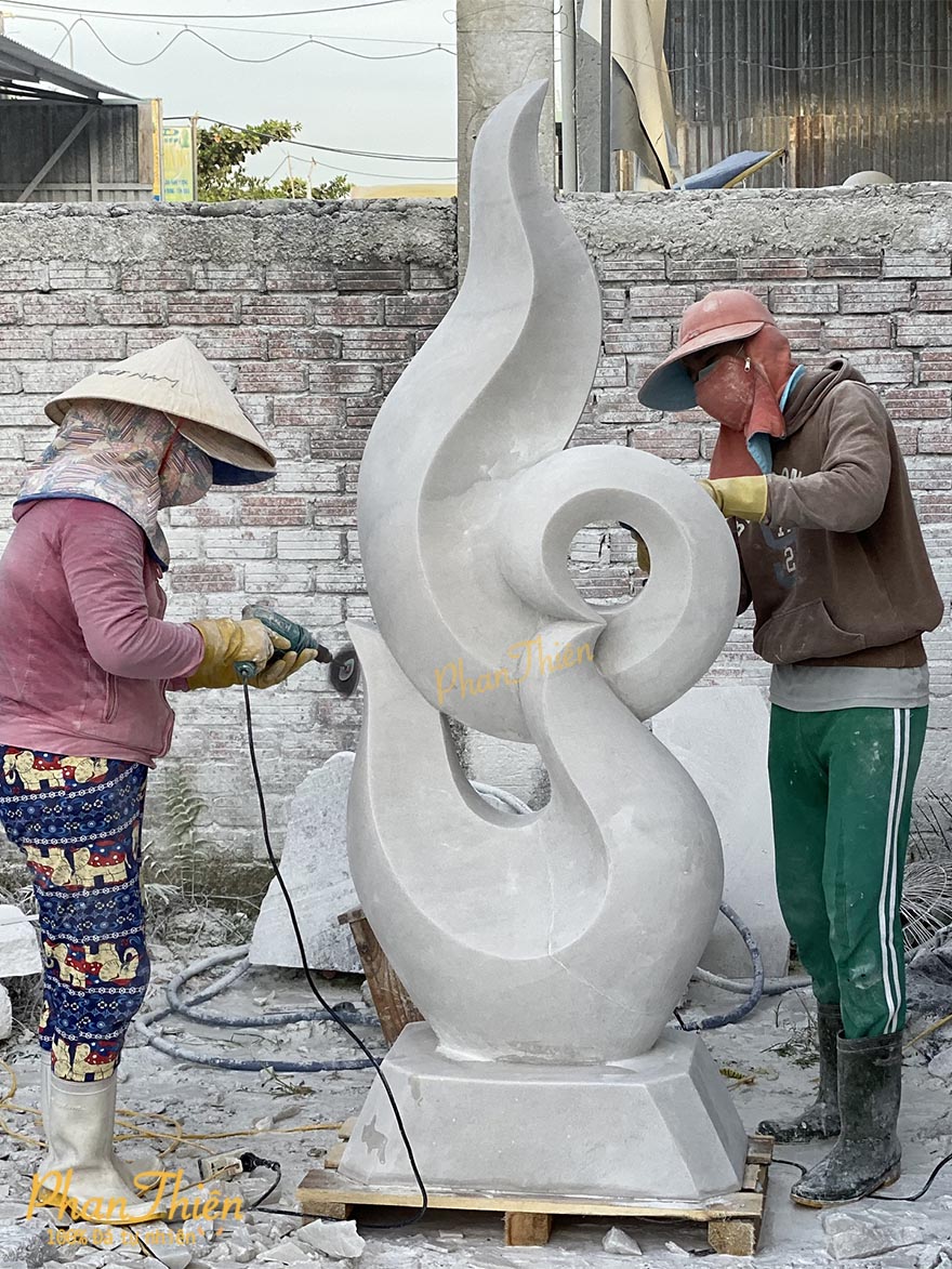 Tượng Đá Nghệ Thuật Đá Cẩm Thạch Trắng (NT-19)