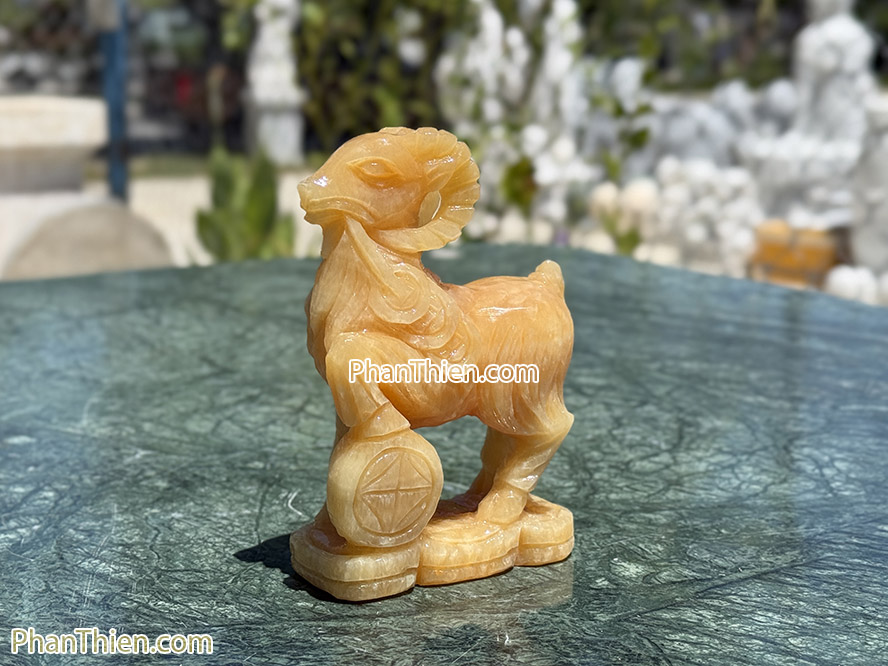 Tượng Dê đá phong thuỷ 15cm - DE-02