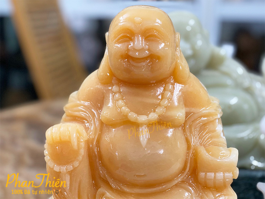 Tượng Di Lặc ngồi Đài Sen Đá Ngọc Hoàng Long (DL-34)
