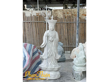 Tượng Phật Địa Tạng Đá Trắng Non Nước (ĐT-03)