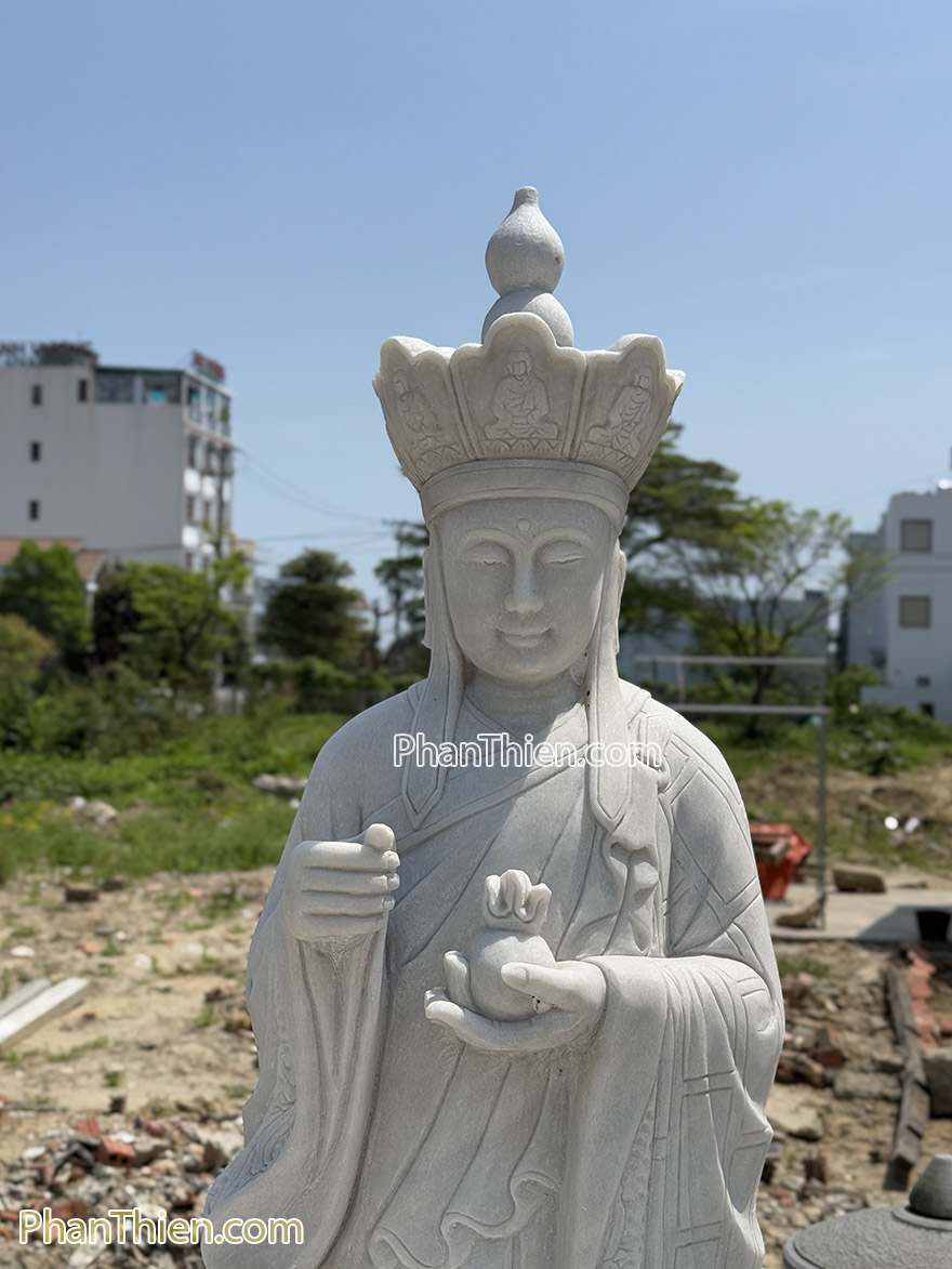 Tượng Địa Tạng Vương Bồ Tát bằng đá tự nhiên (DT-11)