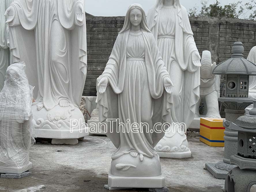 Tượng Đức Mẹ Ban Ơn bằng đá 120cm - BO-120