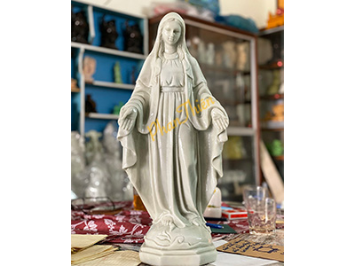 Tượng Đức Mẹ Ban Ơn Đá Cẩm Thạch Xanh (DM-11)