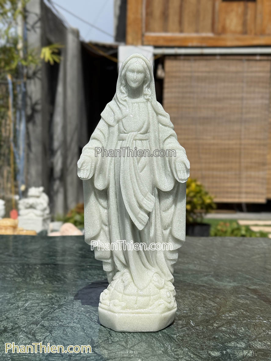 Tượng Đức Mẹ Ban Ơn bằng đá 35 cm - BO-78