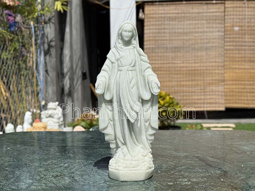 Tượng Đức Mẹ Ban Ơn bằng đá 35 cm - BO-78
